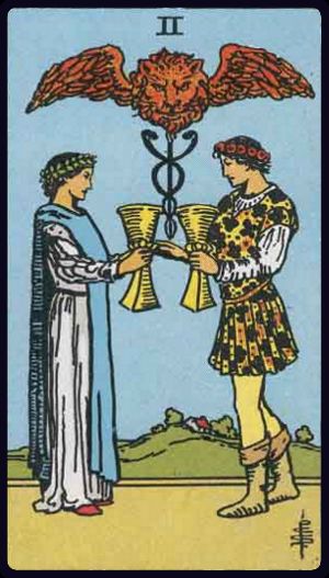 Ý nghĩa lá bài Hai Cốc (Two of Cups) trong Tarot