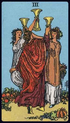 Ý nghĩa lá bài Ba Cốc (Three of Cups) trong Tarot