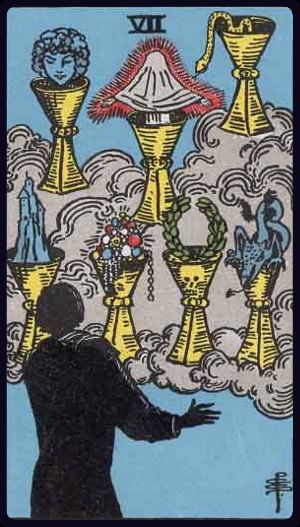 Ý nghĩa lá bài Bảy Cốc (Seven of Cups) trong Tarot