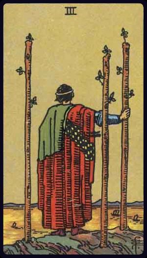 Ý nghĩa lá bài Ba Gậy (Three of Wands) trong Tarot