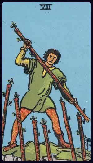 Ý nghĩa lá bài Bảy Gậy (Seven of Wands) trong Tarot