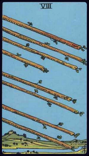 Ý nghĩa lá bài Tám Gậy (Eight of Wands) trong Tarot