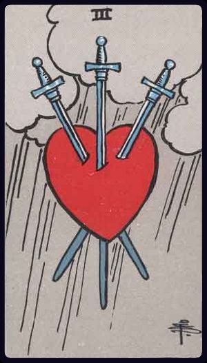 Ý nghĩa lá bài Ba Kiếm (Three of Swords) trong Tarot