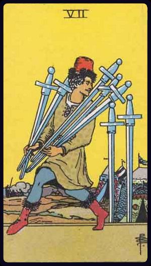 Ý nghĩa lá bài Bảy Kiếm (Seven of Swords) trong Tarot