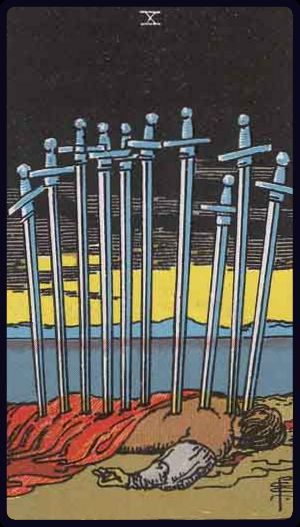 Ý nghĩa lá bài Mười Kiếm (Ten of Swords) trong Tarot