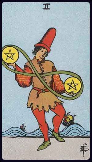 Ý nghĩa lá bài Hai Tiền (Two of Pentacles) trong Tarot