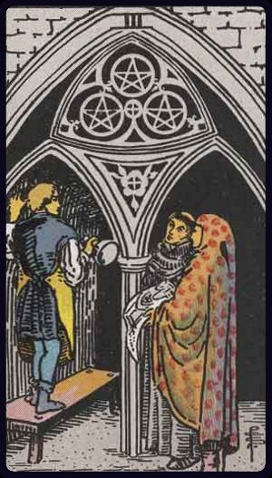 Ý nghĩa lá bài Ba Tiền (Three of Pentacles) trong Tarot